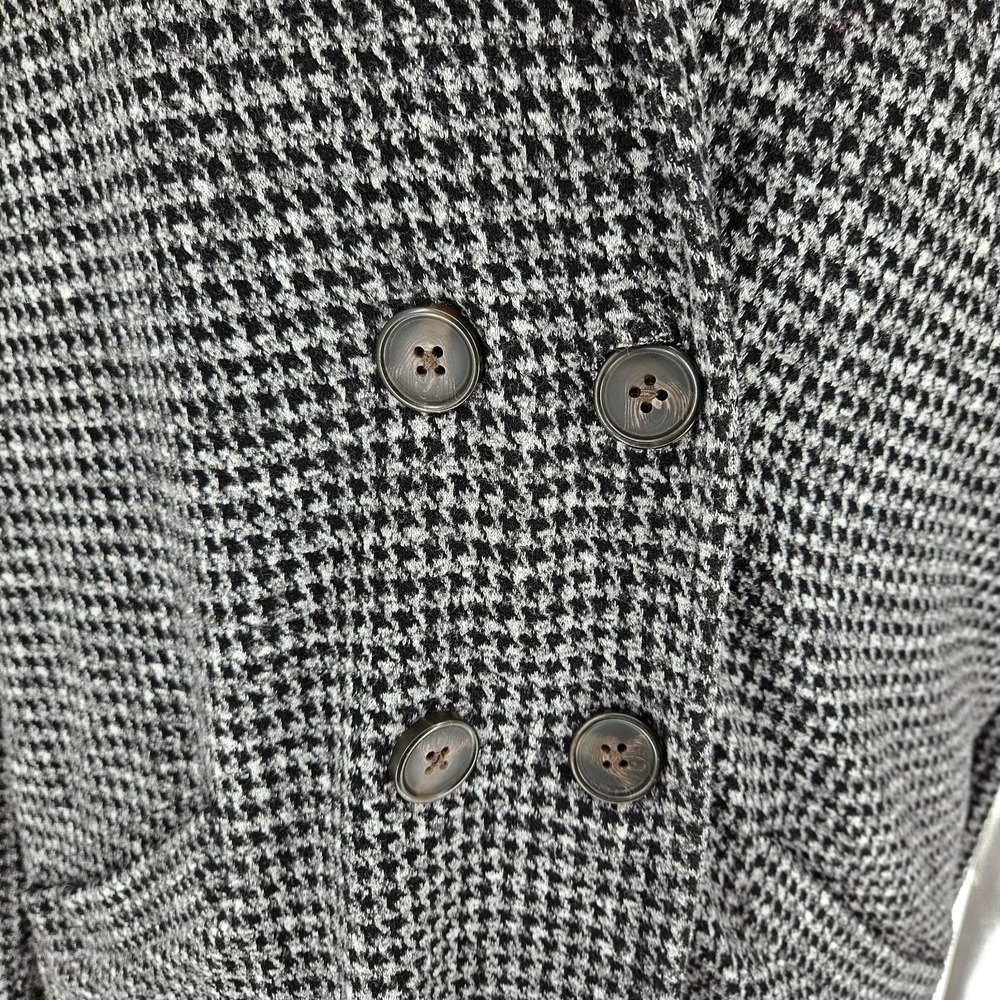 Madewell Houndstooth Blazer Womens XL Black White Double Breasted Knit Jacket - Picture 5 of 11